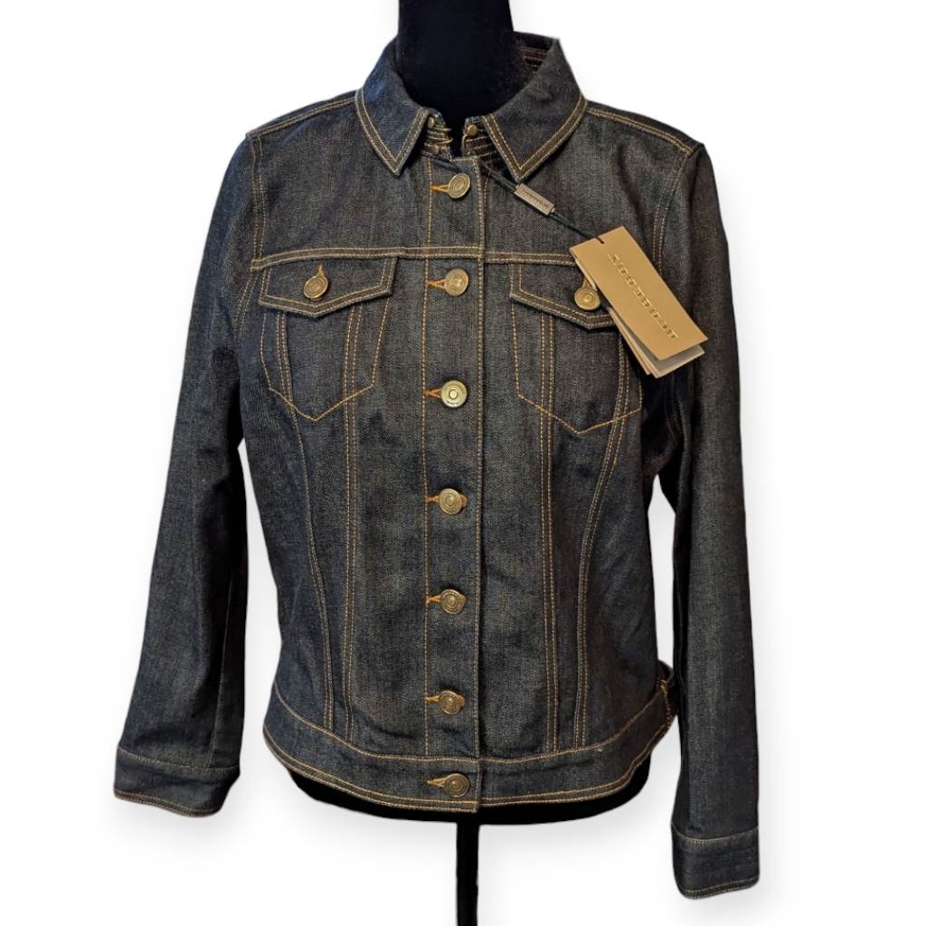 Authentic Burberry Brit Women's Dark Blue Jean Denim Jacket